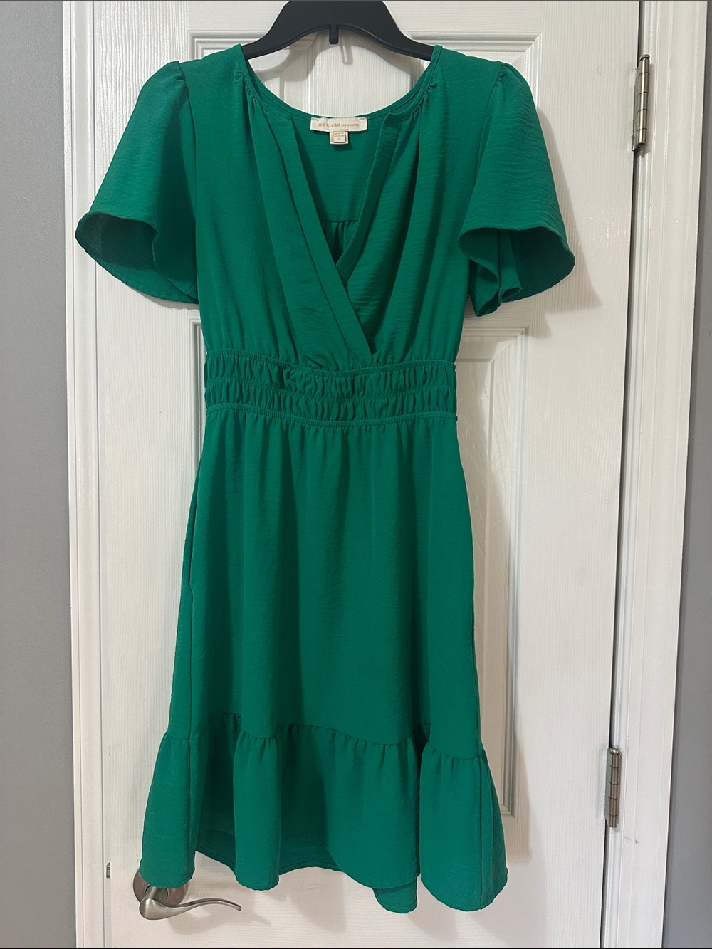 Monteau Los Angeles Emerald Green Asymmetrical Women’s Dress- Small NWOT